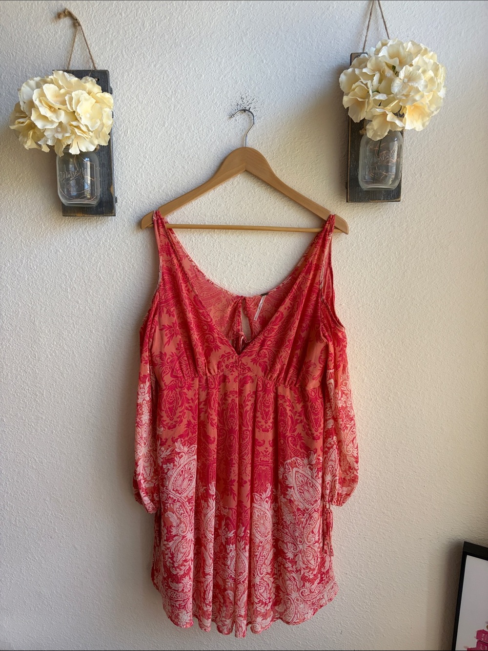 Free People Penny Lover Mini Dress in Clementine Combo - Picture 3 of 8